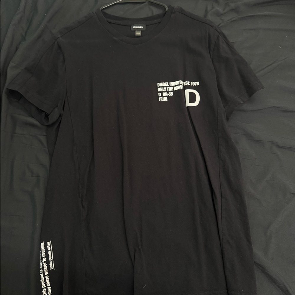 Diesel Black Graphic T-Shirt for Men